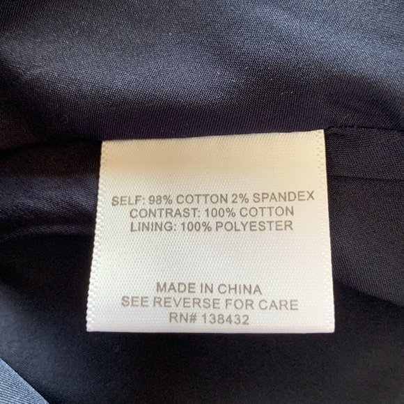 Modcloth Women's Classic Imagination Trench Coat Swing Navy Blue Red NWT Size M - Picture 14 of 16